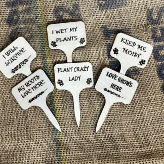 6 Funny Plant labels Pack